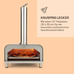 Diavolo Pizza-Pelletofen Inkl. Pizzastein Thermometer Edelstahl -Klarstein Verkaufs 10034709 de 0003 logo
