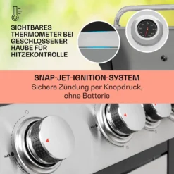 Tomahawk Gasgrill 4x3,6 KW + 2,7 KW Brenner 66x43,5 Cm Grill Edelstahl 3 Tomahawk Gasgrill 4x3,6 KW + 2,7 KW Brenner 66x43,5 Cm Grill Edelstahl -Klarstein Verkaufs 10034710 de 0004 usp