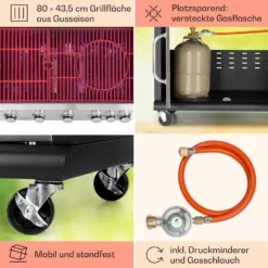 Tomahawk Gasgrill 5x3,6 KW + 2,7 KW Brenner 80x43,5 Cm Grill Edelstahl -Klarstein Verkaufs 10034712 de 0005 usp