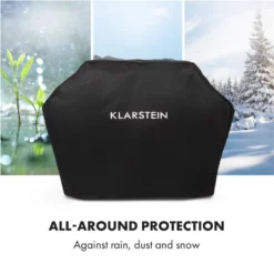 Tomahawk Wetterschutzhaube 600D Canvas 30/70% PE/PVC Schwarz 4 Tomahawk Wetterschutzhaube 600D Canvas 30/70% PE/PVC Schwarz -Klarstein Verkaufs 10034713 yy 0005 logo Klarstein Tomahawk Wetterschutzhaube 140cm