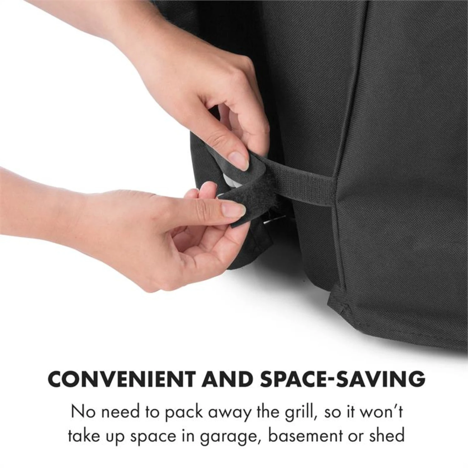 Tomahawk Wetterschutzhaube 600D Canvas 30/70% PE/PVC schwarz Tomahawk Wetterschutzhaube 600D Canvas 30/70% PE/PVC Schwarz -Klarstein Verkaufs 10034713 yy 0006 logo Klarstein Tomahawk Wetterschutzhaube 140cm