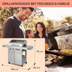 Valkyrie Gasgrill 4x3,5 KW + 3,15 KW Brenner 74x44 Cm Grill Edelstahl 5 Valkyrie Gasgrill 4x3,5 KW + 3,15 KW Brenner 74x44 Cm Grill Edelstahl -Klarstein Verkaufs 10034715 de 0006 usp