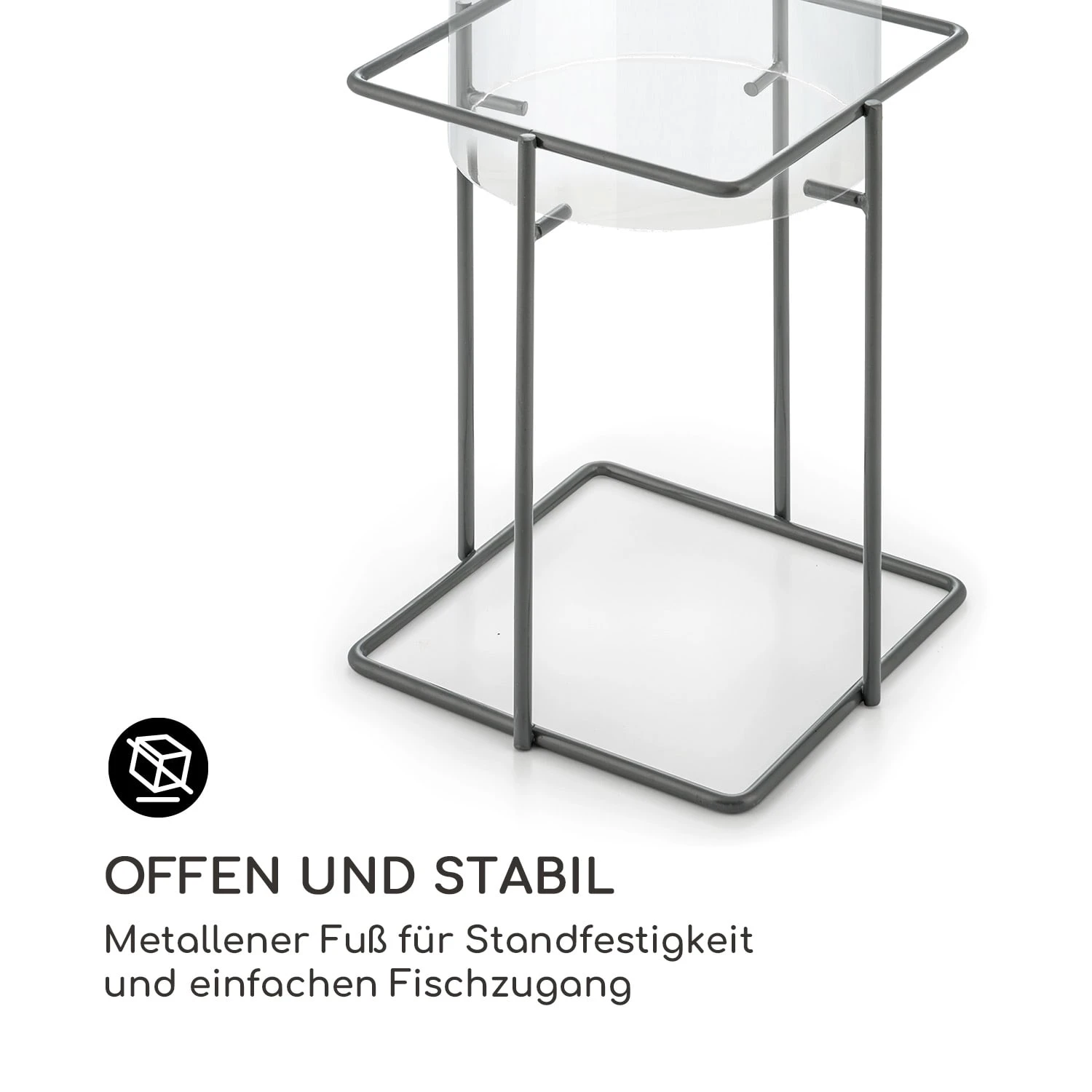 Skydive 60 Fischturm 60 cm Ø 20 cm Acryl Metall transparent Skydive 60 Fischturm 60 Cm Ø 20 Cm Acryl Metall Transparent -Klarstein Verkaufs 10034719 de 0004 logo