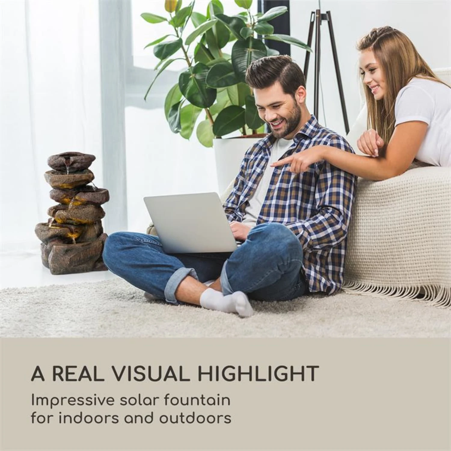 Savona Solarbrunnen 2,8 W Polyresin 5h Akku LEDs Steinoptik Savona Solarbrunnen 2,8 W Polyresin 5h Akku LEDs Steinoptik -Klarstein Verkaufs 10034720 yy 0003 logo Blumfeldt Savona Solarbrunnen Steinoptik