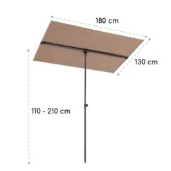 Flex-Shade L Sonnenschirm 130 X 180 Cm Polyester UV 50 Taupe -Klarstein Verkaufs 10034727 yy 0009 logo Blumfeldt Flex Shade L Sonnenschirm 130x180 taupe