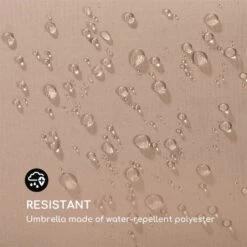 Flex-Shade XL Sonnenschirm 150 X 210 Cm Polyester UV 50 Taupe -Klarstein Verkaufs 10034729 yy 0004 logo Blumfeldt Flex Shade XL Sonnenschirm 150x210 taupe