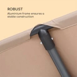 Flex-Shade XL Sonnenschirm 150 X 210 Cm Polyester UV 50 Taupe -Klarstein Verkaufs 10034729 yy 0005 logo Blumfeldt Flex Shade XL Sonnenschirm 150x210 taupe