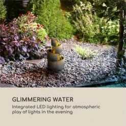 Mantua Kaskadenbrunnen Gartenbrunnen 4 Stufen Akku 2,8W Solar LED -Klarstein Verkaufs 10034730 yy 0007 logo Blumfeldt Mantua Kaskadenbrunnen