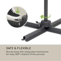 Belo Horizonte Sonnenschirm Sonnenschutz Ø 292cm Polyester Wasserabweisend Inkl. Standbasis Creme -Klarstein Verkaufs 10034743 yy 0004 logo blumfeldt Belo Horizonte Sonnenschirm creme