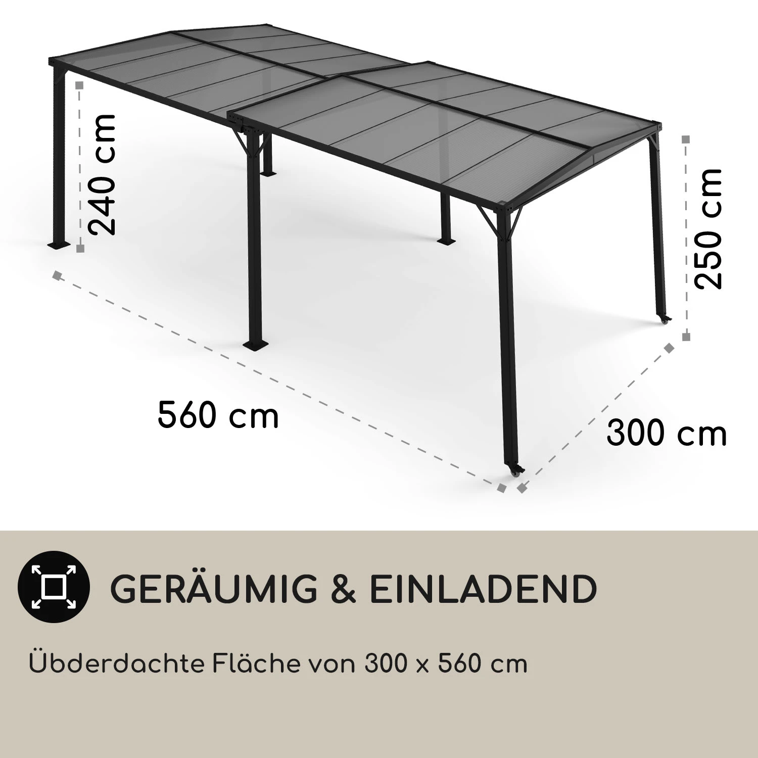 Pantheon Solid Sky Expand Pavillon 3x2,5x3 m Aluminium Polycarbonat Pantheon Solid Sky Expand Pavillon 3x2,5x3 M Aluminium Polycarbonat -Klarstein Verkaufs 10034750 de 0004 usp