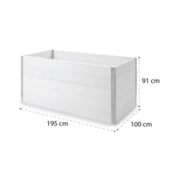 Nova Grow Gartenbeet 195 X 91 X 100 Cm WPC Holzoptik Weiß -Klarstein Verkaufs 10034752 yy 0009 logo Blumfeldt Nova Grow Gartenbeet 195x91x100cm reedit