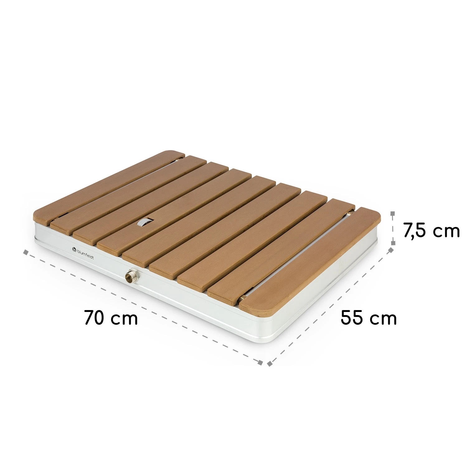 Sumatra Breeze Square Gartendusche WPC Aluminium 70x55cm eckig Sumatra Breeze Square Gartendusche WPC Aluminium 70x55cm Eckig -Klarstein Verkaufs 10034759 yy 0011 dimensions