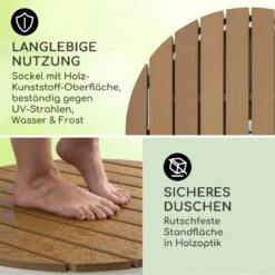 Sumatra Breeze Round Gartendusche WPC Aluminium 70x55cm Rund -Klarstein Verkaufs 10034760 de 0003 usp