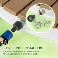 Sumatra Breeze Round Gartendusche WPC Aluminium 70x55cm Rund -Klarstein Verkaufs 10034760 de 0005 usp