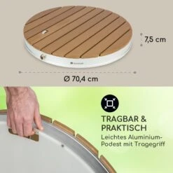 Sumatra Breeze Round Gartendusche WPC Aluminium 70x55cm Rund -Klarstein Verkaufs 10034760 de 0006 usp