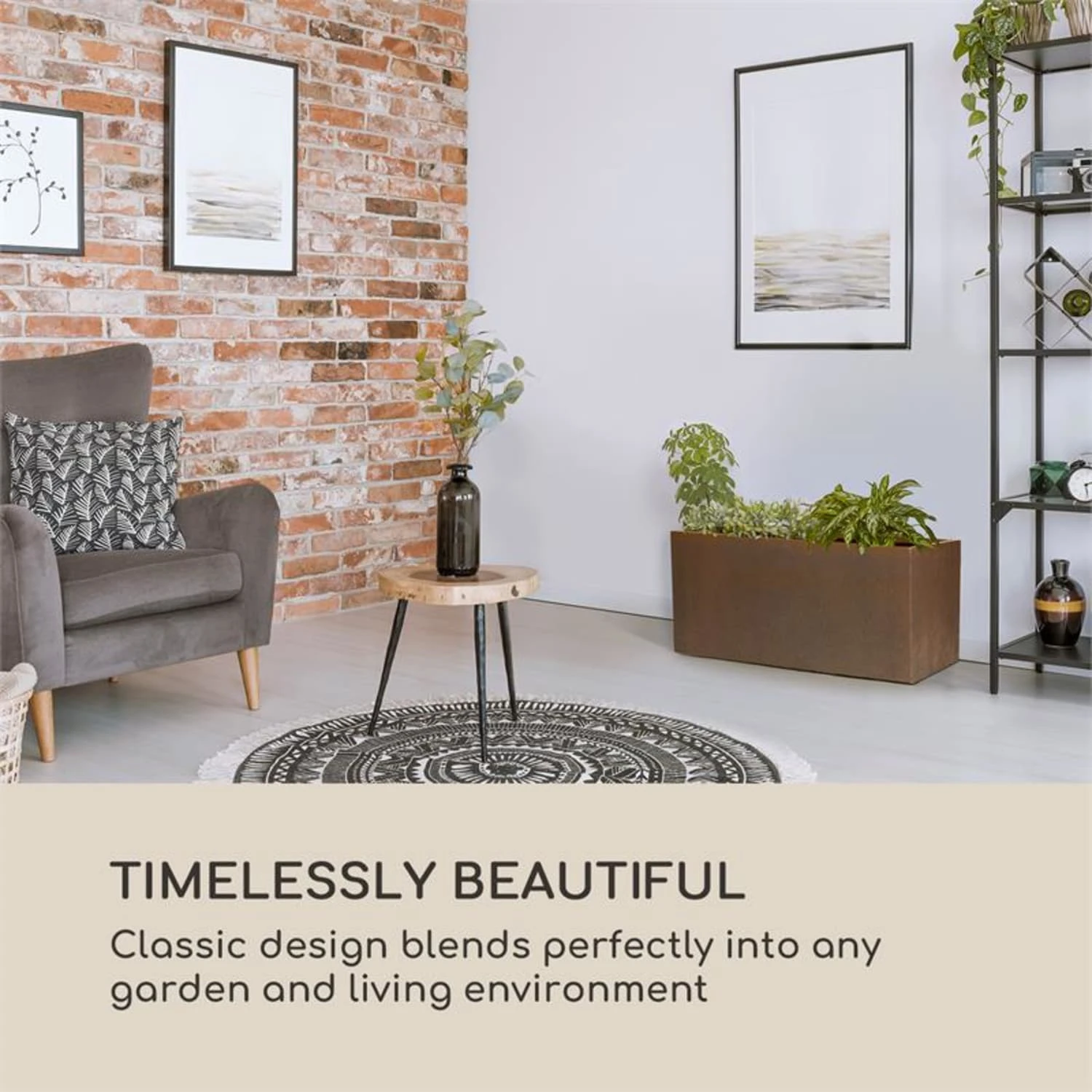 Solid Grow Rust Pflanzgefäß 80 x 38 x 38 cm Fibreclay rostfarben Solid Grow Rust Pflanzgefäß 80 X 38 X 38 Cm Fibreclay Rostfarben -Klarstein Verkaufs