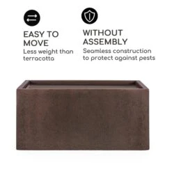 Solid Grow Rust Pflanzgefäß 80 X 38 X 38 Cm Fibreclay Rostfarben 6 Solid Grow Rust Pflanzgefäß 80 X 38 X 38 Cm Fibreclay Rostfarben -Klarstein Verkaufs 10034788 yy 0007 logo Blumfeldt Solid Grow Rust Pflanzgefaess 80x38x38cm