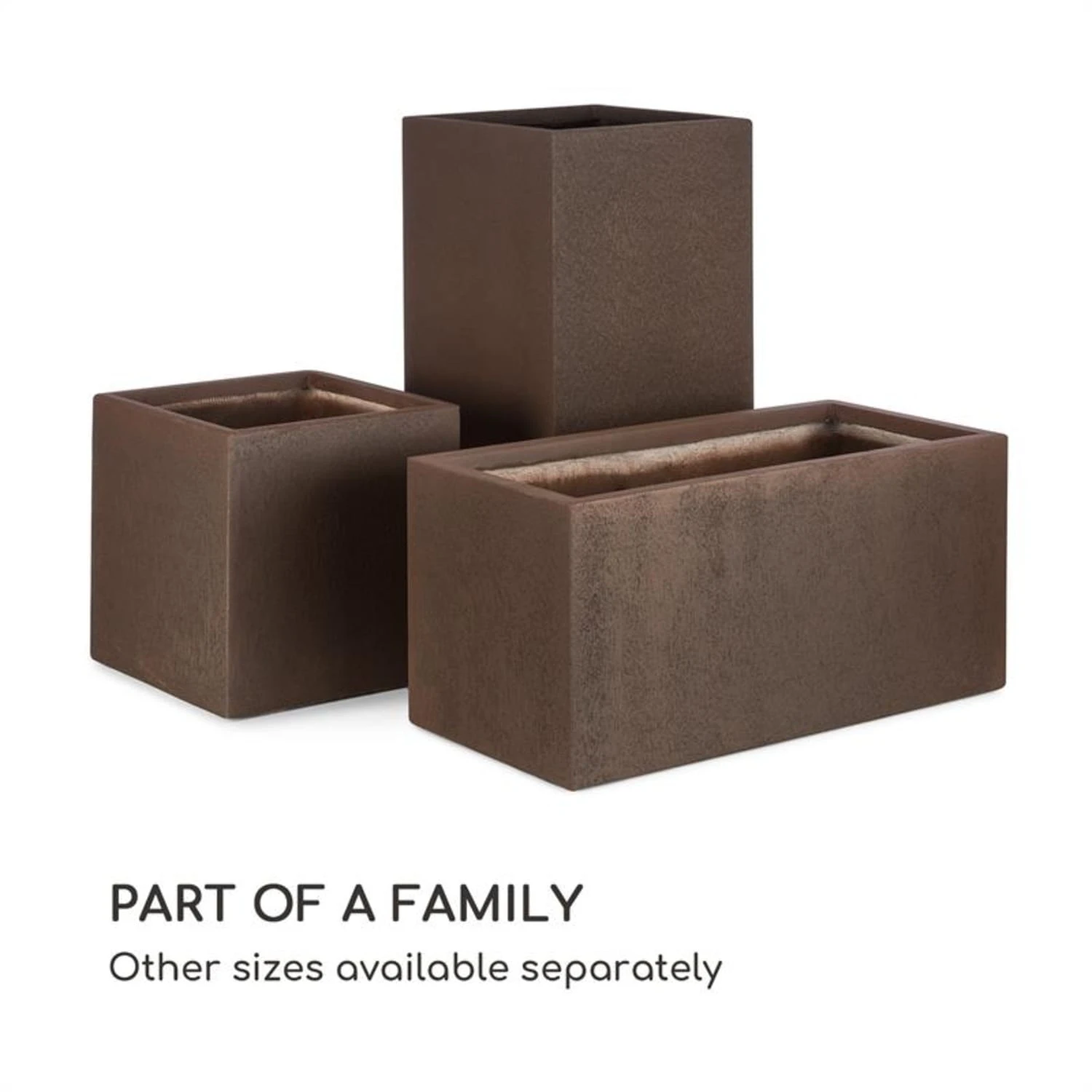 Solid Grow Rust Pflanzgefäß 80 x 38 x 38 cm Fibreclay rostfarben Solid Grow Rust Pflanzgefäß 80 X 38 X 38 Cm Fibreclay Rostfarben -Klarstein Verkaufs