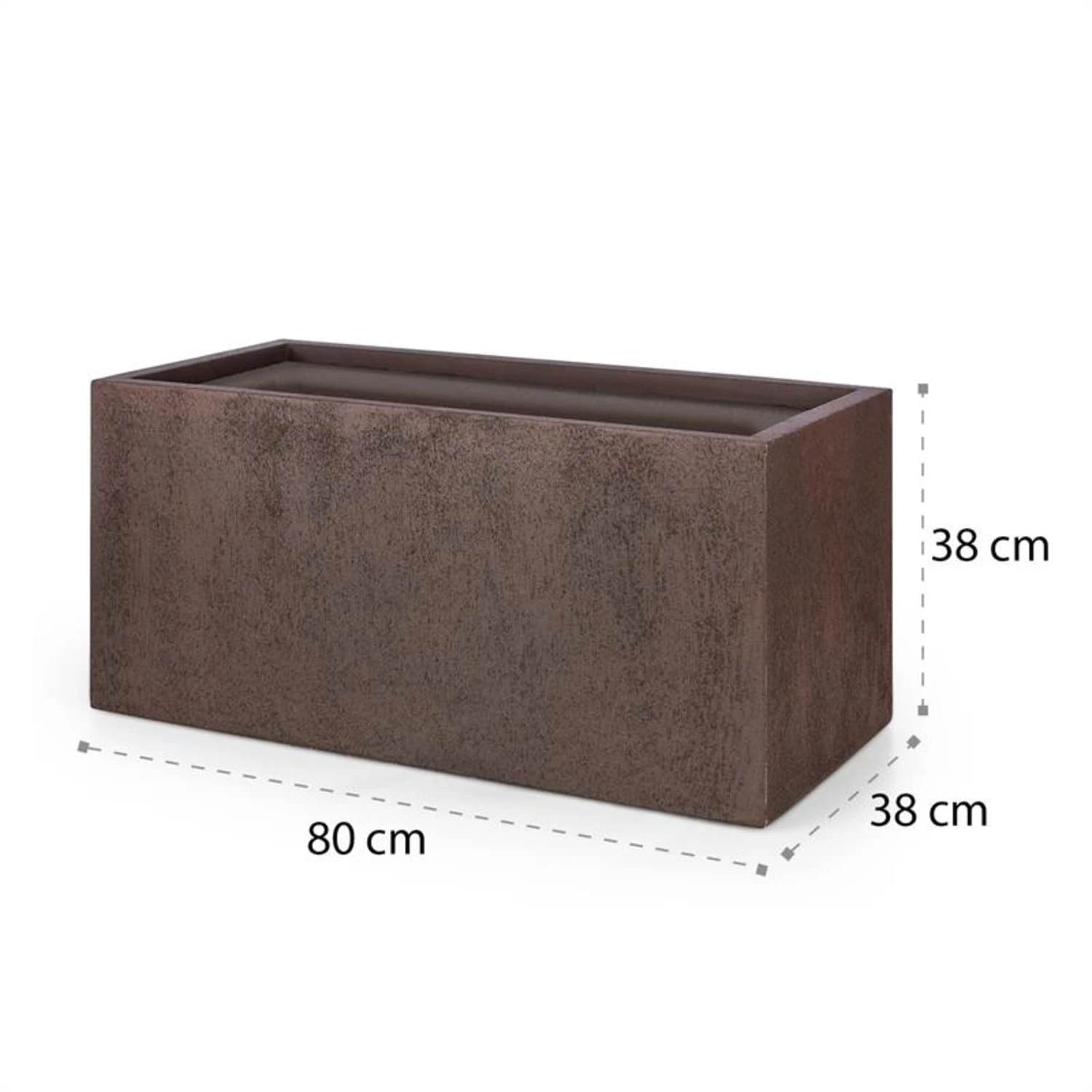 Solid Grow Rust Pflanzgefäß 80 x 38 x 38 cm Fibreclay rostfarben Solid Grow Rust Pflanzgefäß 80 X 38 X 38 Cm Fibreclay Rostfarben -Klarstein Verkaufs