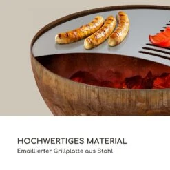 Savage Feuerschale Mit Grill  Ø: 60,5 Cm Stahl Inkl. Wetterschutz Rost -Klarstein Verkaufs 10034800 de 0003 logo