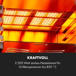 Hannibal Hochtemperaturgrill Indoor 2.200W 850°C Edelstahl Silber -Klarstein Verkaufs 10034803 de 0004 logo