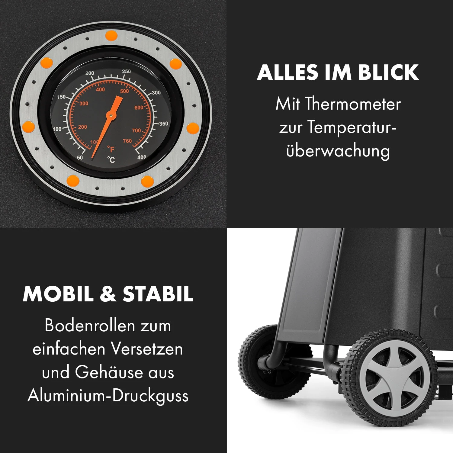 Vanquish Gasgrill 3 Edelstahlbrenner 3 x 3 kW 63,5 x 45 cm Grillfläche Vanquish Gasgrill 3 Edelstahlbrenner 3 X 3 KW 63,5 X 45 Cm Grillfläche -Klarstein Verkaufs 10034805 de 0008 logo