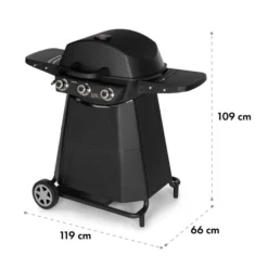 Vanquish Gasgrill 3 Edelstahlbrenner 3 X 3 KW 63,5 X 45 Cm Grillfläche 8 Vanquish Gasgrill 3 Edelstahlbrenner 3 X 3 KW 63,5 X 45 Cm Grillfläche -Klarstein Verkaufs 10034805 yy 0009 logo Klarstein Vanquish Gasgrill schwarz