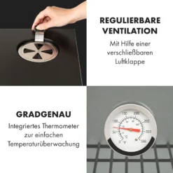 Pasadena Gas-Räuchergrill 2,5 KW Heizleistung 180 °C / 350 °F Max. -Klarstein Verkaufs 10034818 de 0006 logo
