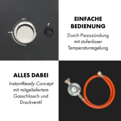 Pasadena Gas-Räuchergrill 2,5 KW Heizleistung 180 °C / 350 °F Max. -Klarstein Verkaufs 10034818 de 0008 logo