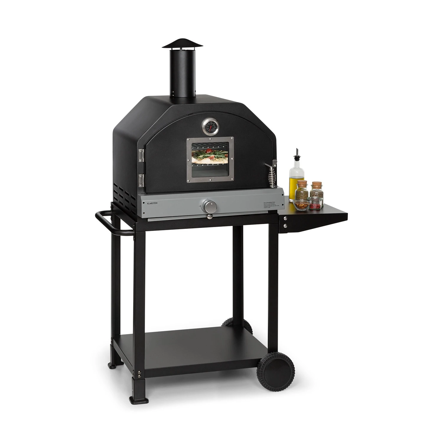 Pizzaiolo Pro Pizza-Gasgrill 76x143x66cm Schamottestein Stahl mobil Pizzaiolo Pro Pizza-Gasgrill 76x143x66cm Schamottestein Stahl Mobil -Klarstein Verkaufs 10034844 yy 0001 titel