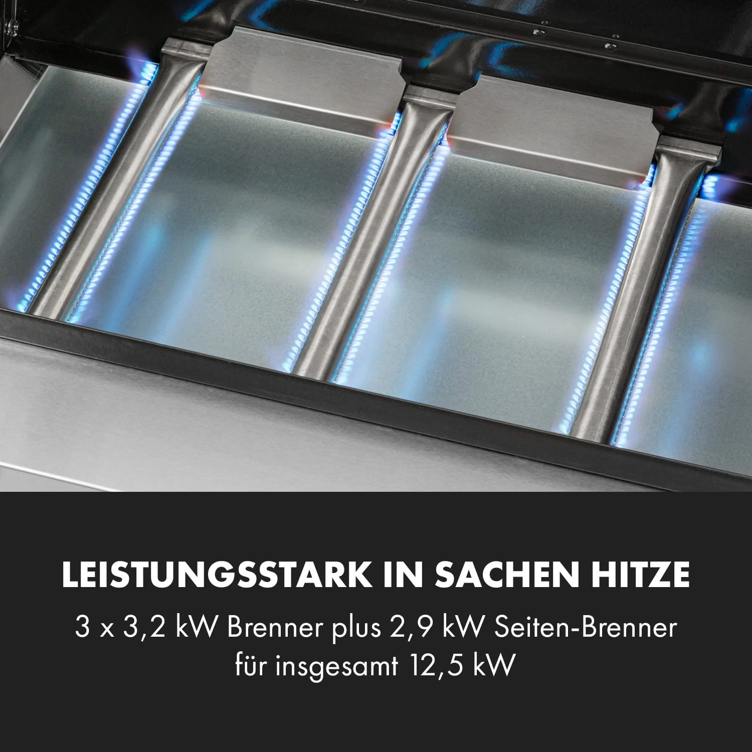Valkyrie Gasgrill 3x3,2 + 2,9 kW Sichtfenster 54x42 cm Grill Edelstahl Valkyrie Gasgrill 3x3,2 + 2,9 KW Sichtfenster 54x42 Cm Grill Edelstahl -Klarstein Verkaufs 10034845 de 0005 logo