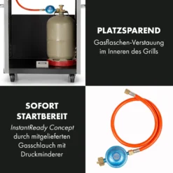 Valkyrie Gasgrill 3x3,2 + 2,9 KW Sichtfenster 54x42 Cm Grill Edelstahl 6 Valkyrie Gasgrill 3x3,2 + 2,9 KW Sichtfenster 54x42 Cm Grill Edelstahl -Klarstein Verkaufs 10034845 de 0007 logo