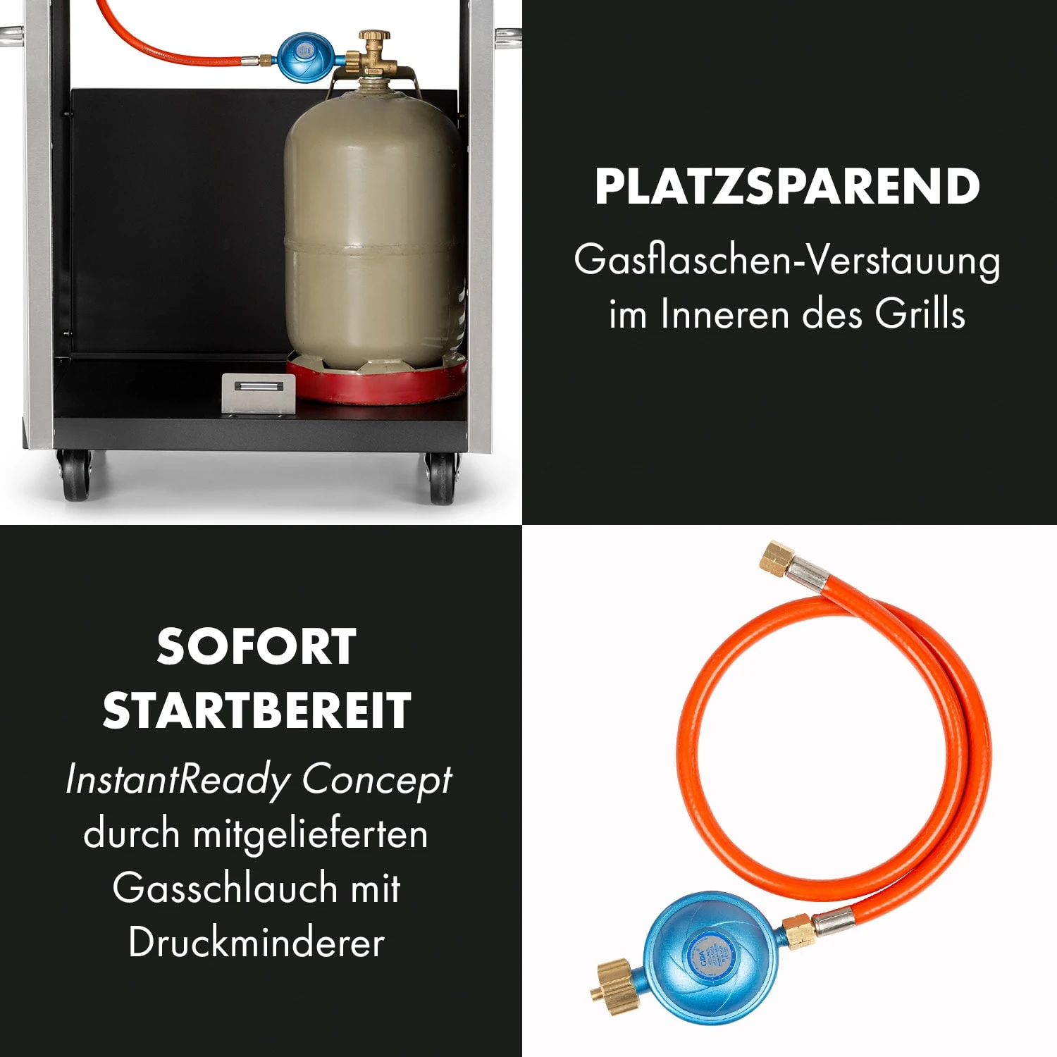 Valkyrie Gasgrill 3x3,2 + 2,9 kW Sichtfenster 54x42 cm Grill Edelstahl Valkyrie Gasgrill 3x3,2 + 2,9 KW Sichtfenster 54x42 Cm Grill Edelstahl -Klarstein Verkaufs 10034845 de 0007 logo