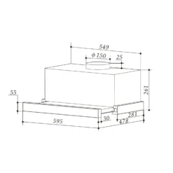 Viola Dunstabzugshaube Edelstahl 59,6 Cm 612m³/h EEK A Silber -Klarstein Verkaufs 10034862 yy 0008 logo Klarstein Viola Dunstabzugshaube silber