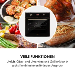 Elizabeth Einbaubackofen Retro 2200 Watt 70l Messingoptik Display -Klarstein Verkaufs 10034880 de 0004 logo