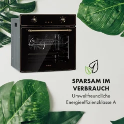 Elizabeth Einbaubackofen Retro 2200 Watt 70l Messingoptik Display -Klarstein Verkaufs 10034880 de 0007 logo
