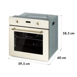 Elizabeth Einbaubackofen Retro 2200W 70L 50 - 250 °C Timer Display 7 Elizabeth Einbaubackofen Retro 2200W 70L 50 - 250 °C Timer Display -Klarstein Verkaufs 10034881 yy 0009 logo Klarstein Elizabeth Einbaubackofen creme