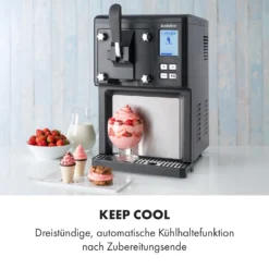 Sweet Sundae Eiscrememaschine Kompressor 1,5l Edelstahl Schwarz -Klarstein Verkaufs 10034911 de 0006 logo