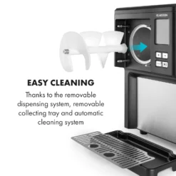 Sweet Sundae Eiscrememaschine Kompressor 1,5l Edelstahl Schwarz -Klarstein Verkaufs 10034911 uk 0008 logo Klarstein Sahnehaeubchen Eiscrememaschine schwarz