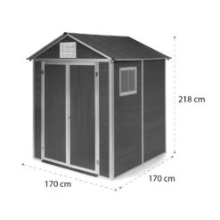 Schatzkammer Gartenschuppen UV-Schutz PVC Schloss Seitenfenster Grau -Klarstein Verkaufs 10034925 yy 0009 logo blumfeldt Schatzkammer Gartenschuppen blau