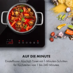 Cookio Kochfeld Induktion Freistehend 3500 W Bis 240 °C Glaskeramik -Klarstein Verkaufs 10034949 de 0007 logo