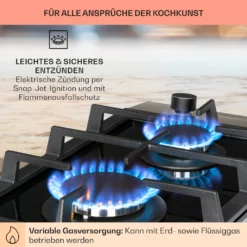 Alchemist Domino Gaskochfeld 2-flammig Aluminium-Brenner Glaskeramik 4 Alchemist Domino Gaskochfeld 2-flammig Aluminium-Brenner Glaskeramik -Klarstein Verkaufs 10034968 de 0005 usp