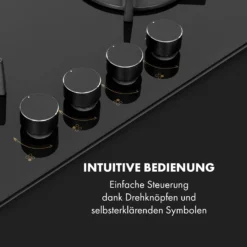 Goldflame 4 Gaskochfeld 4-flammig Messing-Brenner Glaskeramik Schwarz 3 Goldflame 4 Gaskochfeld 4-flammig Messing-Brenner Glaskeramik Schwarz -Klarstein Verkaufs 10034972 de 0004 logo