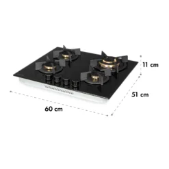 Goldflame 4 Gaskochfeld 4-flammig Messing-Brenner Glaskeramik Schwarz 9 Goldflame 4 Gaskochfeld 4-flammig Messing-Brenner Glaskeramik Schwarz -Klarstein Verkaufs 10034972 yy 0010 logo Klarstein Goldflame 4 Gaskochfeld 4 flammig