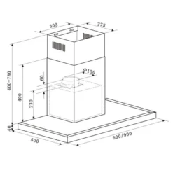 Limelight Dunstabzugshaube 90cm Wandhaube 600m³/h Edelstahl -Klarstein Verkaufs 10034975 yy 0010 logo Klarstein Limelight Dunstabzugshaube 90cm silber