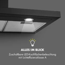 Limelight Dunstabzugshaube 90cm Wandhaube 600m³/h Schwarz -Klarstein Verkaufs 10034978 de 0007 logo