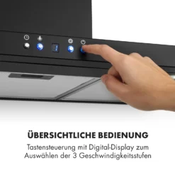 Limelight Dunstabzugshaube 90cm Wandhaube 600m³/h Schwarz -Klarstein Verkaufs 10034978 de 0008 logo