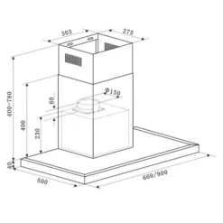Limelight Dunstabzugshaube 90cm Wandhaube 600m³/h Schwarz -Klarstein Verkaufs 10034978 yy 0010 logo Klarstein Limelight Dunstabzugshaube 90cm schwarz