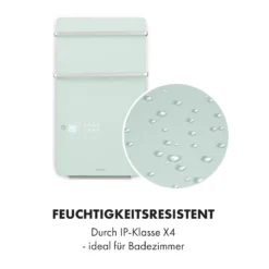 Hot Spot Crystal Flow Badheizer 45x82cm 36m² 2000W 5-40°C LED -Klarstein Verkaufs 10035035 de 0006 logo