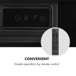 Vulsini Elektro-Kamin 1900 W LED-Technik Fernbedienung -Klarstein Verkaufs 10035037 uk 0004 logo Klarstein Vulsini Elektrischer Kamin schwarz